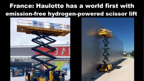 Frankrijk: Haulotte heeft wereldprimeur met emissievrije schaarlift op waterstof
