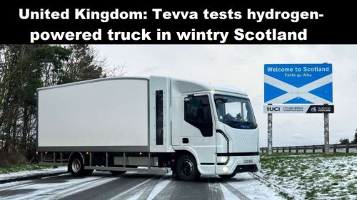 Verenigd Koninkrijk: Tevva test gloednieuwe truck op waterstof in het winterse Schotland