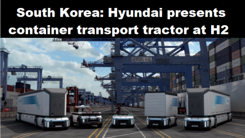 Zuid-Korea: Hyundai presenteert containertransport-trekker op H2