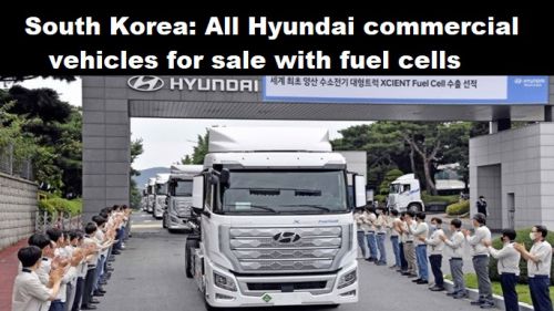 Zuid-Korea: alle bedrijfswagens van Hyundai te koop met brandstofcel