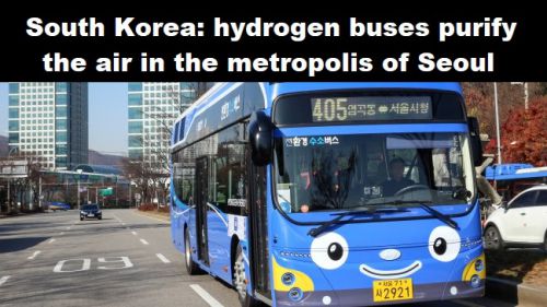 Zuid-Korea: bussen op waterstof zuiveren de lucht in miljoenenstad Seoel