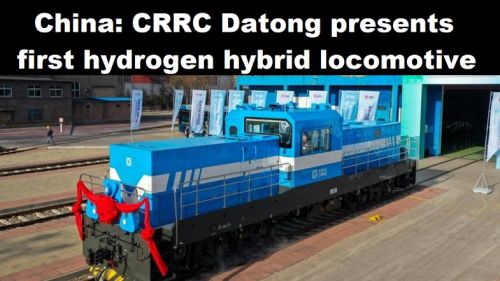 China: CRRC Datong presenteert eerste hybride locomotief op waterstof