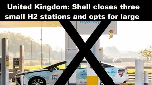 Verenigd Koninkrijk: Shell sluit drie kleine H2-stations en kiest voor groot