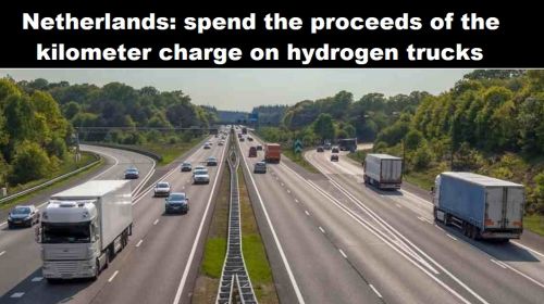 Nederland: opbrengst kilometerheffing besteden aan waterstof-trucks