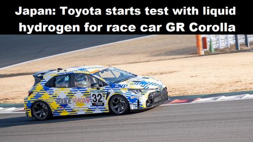 Japan: Toyota start test met vloeibare waterstof voor raceauto GR Corolla