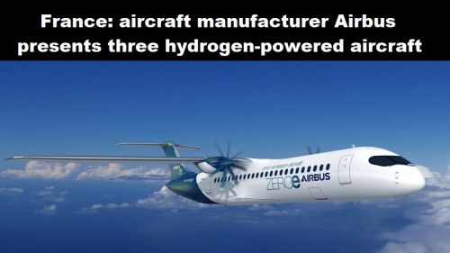 Frankrijk: vliegtuigbouwer Airbus presenteert drie vliegtuigen op waterstof