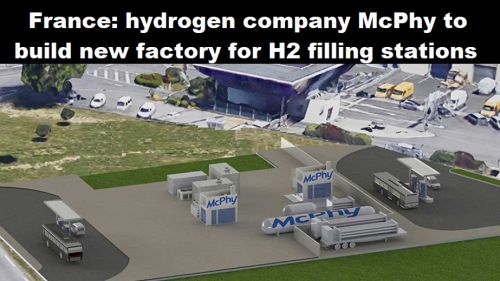 Frankrijk: waterstofbedrijf McPhy bouwt nieuwe fabriek voor H2-tankstations