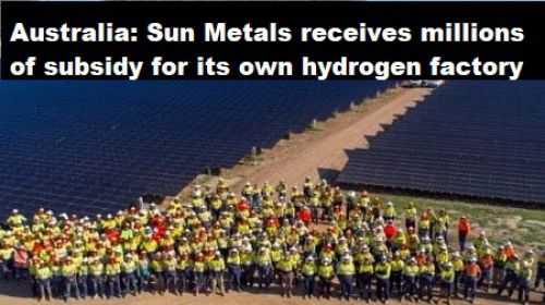 Australië: Sun Metals ontvangt miljoenen subsidie voor eigen waterstoffabriek