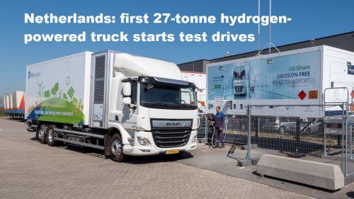 Nederland: eerste 27-tons vrachtauto op waterstof begint met proefritten