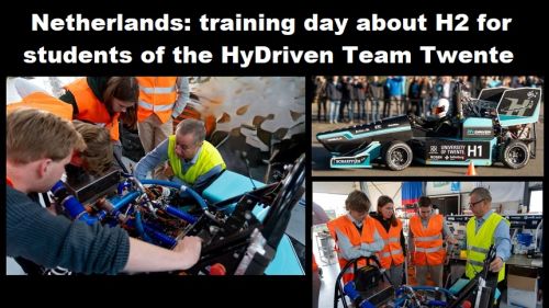 Nederland: trainingsdag over H2 voor studenten van het HyDriven Team Twente