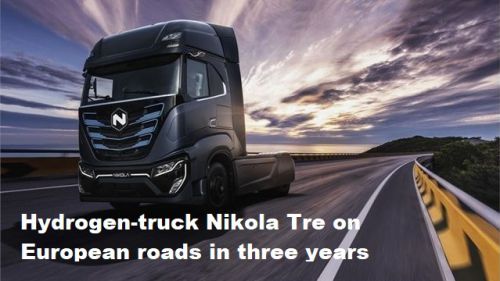 Waterstof-vrachtauto Nikola Tre over drie jaar op de Europese wegen