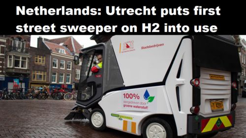 Nederland: Utrecht neemt eerste straatveegmachine op H2 in gebruik