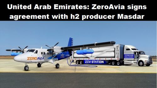 Verenigde Arabische Emiraten: ZeroAvia sluit overeenkomst met h2-producent Masdar