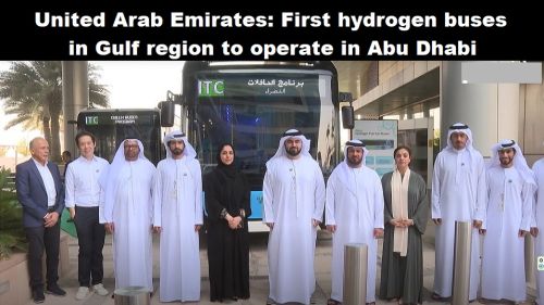 Verenigde Arabisch Emiraten: eerst waterstofbussen in Golfregio rijden in Abu Dhabi