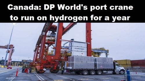 Canada: havenkraan van DP World draait een jaar lang op waterstof