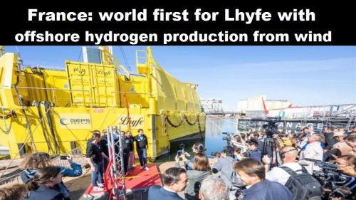Frankrijk: wereldprimeur voor Lhyfe met offshore waterstofproductie uit windenergie