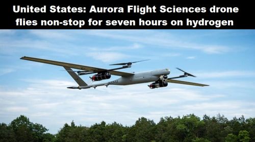 Verenigde Staten: drone van Aurora Flight Sciences vliegt zeven uur non-stop op waterstof