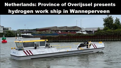 Nederland: provincie Overijssel presenteert werkschip op waterstof in Wanneperveen