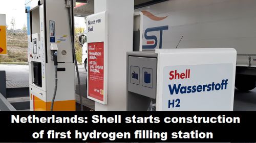 Nederland: Shell begonnen met bouw eerste waterstoftankstation