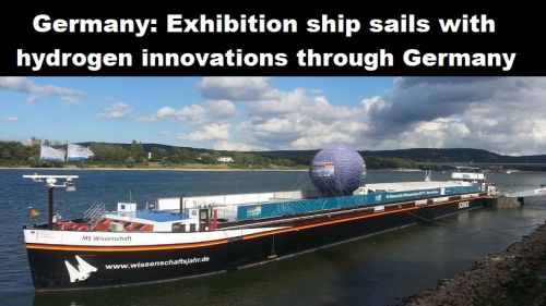Duitsland: tentoonstellingsschip vaart met waterstofinnovaties door Duitsland