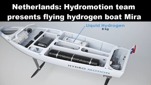 Nederland: Hydromotion-team presenteert vliegende waterstofboot Mira