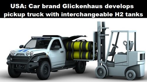 USA: automerk Glickenhaus ontwikkelt pickup-truck met wisselbare H2-tanks