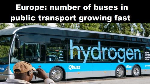 Europa: aantal bussen in openbaar vervoer op waterstof groeit snel