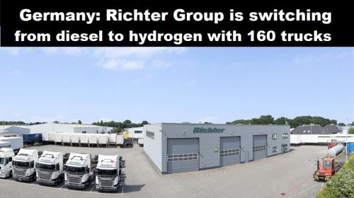 Duitsland: Richter Group gaat met 160 trucks over van diesel naar waterstof