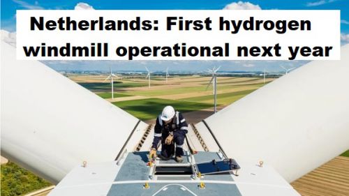 Nederland: Eerste waterstof-windmolen begin volgend jaar operationeel