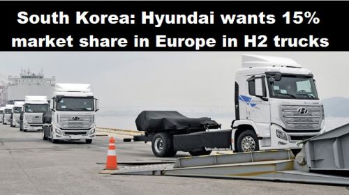 Zuid-Korea: Hyundai wil met H2-truck naar 15% marktaandeel in Europa