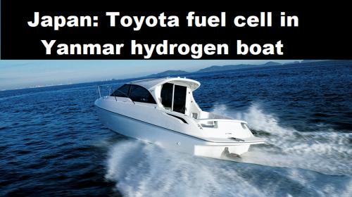 Japan: brandstofcel van Toyota in waterstofboot van Yanmar