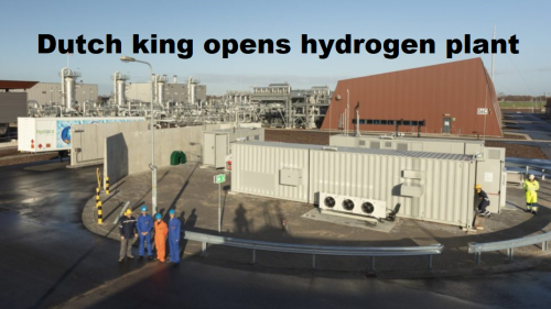 Koning Willem Alexander opent groene waterstoffabriek