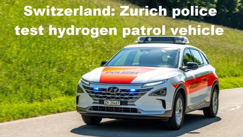Zwitserland: Politie in Zurich test patrouillevoertuig op waterstof