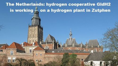 Nederland: waterstof-coöperatie GldH2 wil waterstoffabriek in Zutphen