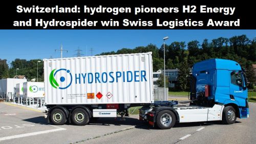 Zwitserland: waterstof-pioniers H2 Energy en Hydrospider winnen Swiss Logistics Award