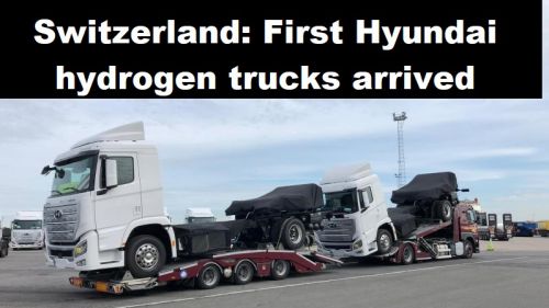 Zwitserland: Eerste trucks van Hyundai op waterstof gearriveerd