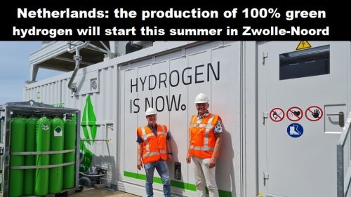 Nederland: in Zwolle-Noord begint deze zomer de productie van 100% groene waterstof
