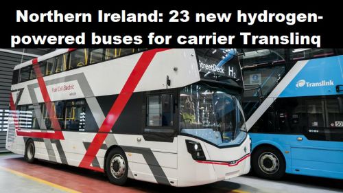 Noord-Ierland: 23 nieuwe bussen op waterstof voor vervoerder Translinq
