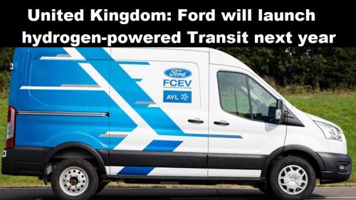 Verenigd Koninkrijk: Ford komt volgend jaar met Transit op waterstof