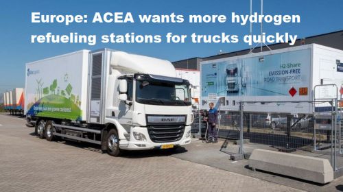 Europa: ACEA wil snel meer waterstoftankstations voor vrachtauto’s